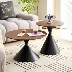 Wooden & Metal Table Set 2 Pcs